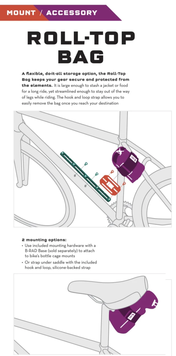 WOLFTOOTH ROLL-TOP BAG WOLF TOOTH B-RAD 7 WOLFTOOTH ROLL-TOP BAG WOLF TOOTH B-RAD – Image 5